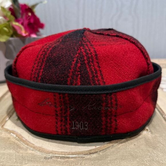 Stormy Kromer Red & Black Plaid Wool Blend Cap Hat Metal Hardware Sz 6 7/8 main image 5